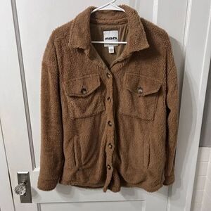 RSQ Tan Fleece button up